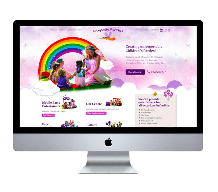 childrens-party-entertainment-website-design